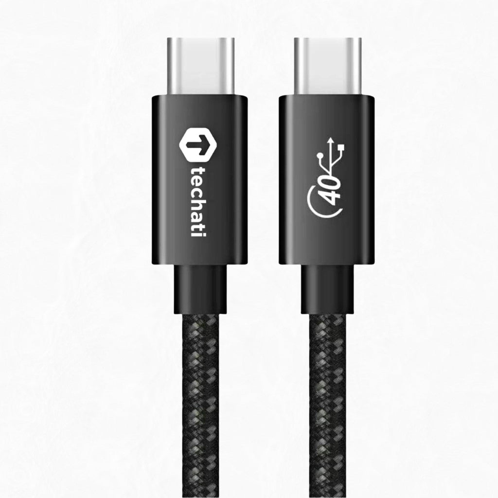 Techati 100 Watt USB4 Type C to Type C cable : 1 meter / 3.3 feet long USB-C charging cable, supports 4K video, 40Gbps data & sync wire for USB-C mobile, laptop, Macbook, iPad, tablets
